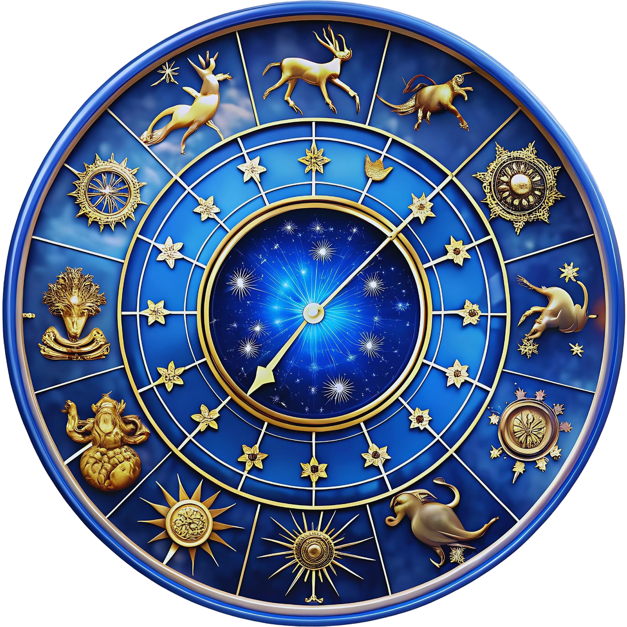 A clock with a star
